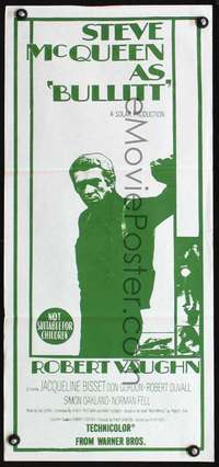 s509 BULLITT Australian daybill movie poster R70s Steve McQueen classic!
