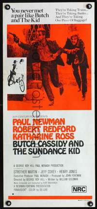s506 BUTCH CASSIDY & THE SUNDANCE KID Australian daybill movie poster R70s