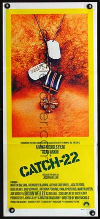 s490 CATCH 22 Australian daybill movie poster '70 Mike Nichols, Heller