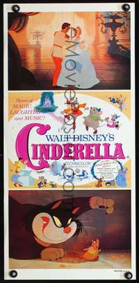 s477 CINDERELLA Australian daybill movie poster R84 Walt Disney classic!