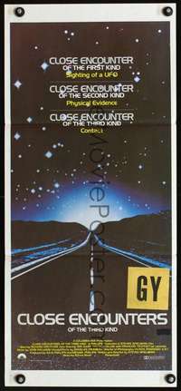 s471 CLOSE ENCOUNTERS OF THE THIRD KIND Australian daybill movie poster '77