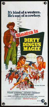 s427 DIRTY DINGUS MAGEE Australian daybill movie poster '70 Frank Sinatra