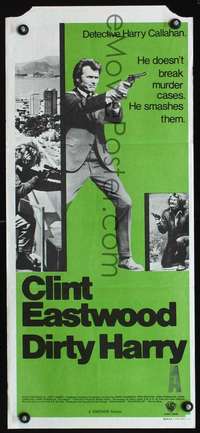s426 DIRTY HARRY Australian daybill movie poster '71 Clint Eastwood