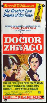 s424 DOCTOR ZHIVAGO Australian daybill movie poster '65 David Lean epic!