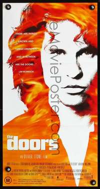 s421 DOORS Australian daybill movie poster '90 Val Kilmer as Jim Morrison!