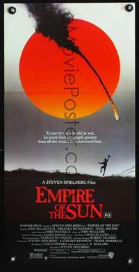 s409 EMPIRE OF THE SUN Australian daybill movie poster '87 Spielberg, Bale