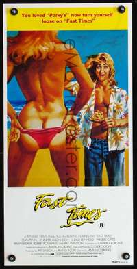 s394 FAST TIMES AT RIDGEMONT HIGH Australian daybill movie poster '82 best!