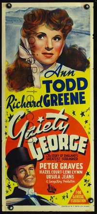 s367 GAIETY GEORGE Australian daybill movie poster '46 Ann Todd, Greene