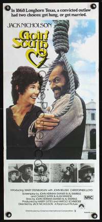 s351 GOIN' SOUTH Australian daybill movie poster '78 Nicholson, Steenburgen