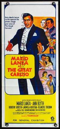 s341 GREAT CARUSO Australian daybill movie poster R68 Mario Lanza sings!