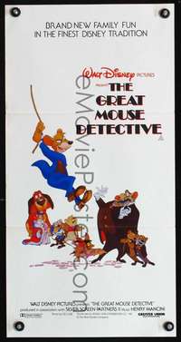 s339 GREAT MOUSE DETECTIVE Australian daybill movie poster '86 Disney