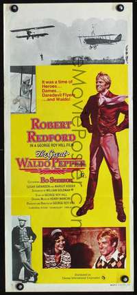 s337 GREAT WALDO PEPPER Australian daybill movie poster '75 Robert Redford