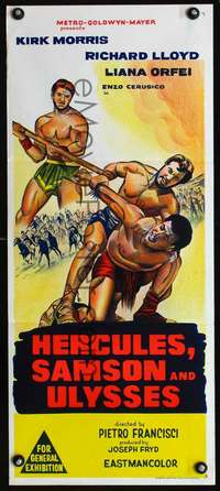 s318 HERCULES, SAMSON, & ULYSSES Australian daybill movie poster '65