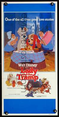 s269 LADY & THE TRAMP Australian daybill movie poster R80 Disney classic!