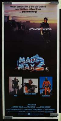 s244 MAD MAX 2: THE ROAD WARRIOR Australian daybill movie poster '82 Gibson