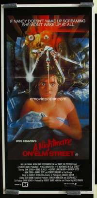 s205 NIGHTMARE ON ELM STREET Australian daybill movie poster '84 Wes Craven