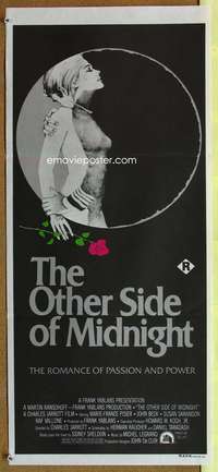 s195 OTHER SIDE OF MIDNIGHT Australian daybill movie poster '77 cool art!