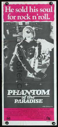s177 PHANTOM OF THE PARADISE Australian daybill movie poster '74 De Palma