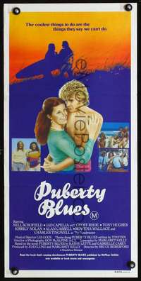 s163 PUBERTY BLUES Australian daybill movie poster '83 Bruce Beresford