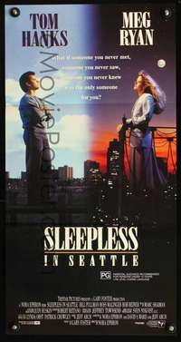 s107 SLEEPLESS IN SEATTLE Australian daybill movie poster '93 Hanks, Ryan