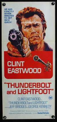 s052 THUNDERBOLT & LIGHTFOOT Australian daybill movie poster '74 Eastwood