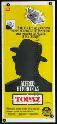 s042 TOPAZ Australian daybill movie poster '69 Alfred Hitchcock, Forsythe