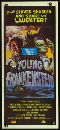 s004 YOUNG FRANKENSTEIN Australian daybill movie poster '74 Mel Brooks