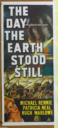 s449 DAY THE EARTH STOOD STILL Australian daybill movie poster R70s classic!