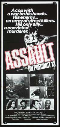s559 ASSAULT ON PRECINCT 13 Australian daybill movie poster '76 different!
