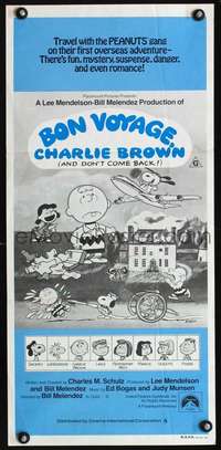 s530 BON VOYAGE CHARLIE BROWN Aust daybill '80 Peanuts, Snoopy, Charles M. Schulz art!