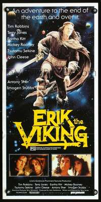 s405 ERIK THE VIKING Australian daybill movie poster '89 Tim Robbins