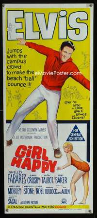 s360 GIRL HAPPY Australian daybill movie poster '65 sexy Elvis Presley!