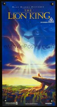 s260 LION KING Mufasa style Australian daybill movie poster '94 Disney