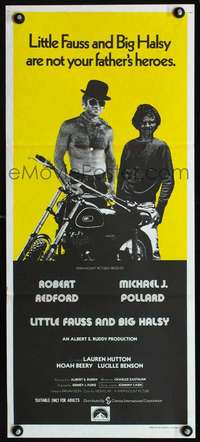 s258 LITTLE FAUSS & BIG HALSY Australian daybill movie poster '70 Redford