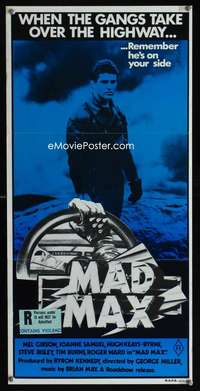 s245 MAD MAX Australian daybill movie poster R81 Mel Gibson, George Miller