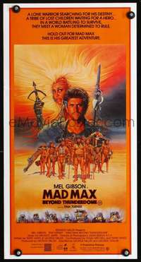 s243 MAD MAX BEYOND THUNDERDOME Australian daybill movie poster '85 Mel!