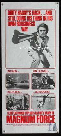 s241 MAGNUM FORCE Australian daybill movie poster '73 Eastwood, Dirty Harry