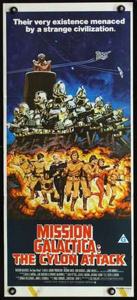 s226 MISSION GALACTICA: THE CYLON ATTACK Australian daybill movie poster '78