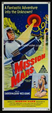 s225 MISSION MARS Australian daybill movie poster '68 McGavin, sci-fi!