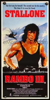 s157 RAMBO III Australian daybill movie poster '88 Sylvester Stallone
