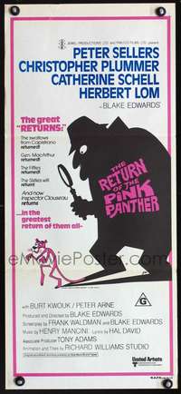 s145 RETURN OF THE PINK PANTHER Australian daybill movie poster '75 Sellers