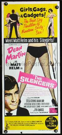 s111 SILENCERS Australian daybill movie poster '66 Dean Martin & Slaygirls!