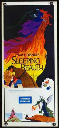 s108 SLEEPING BEAUTY Aust daybill R1970s Walt Disney cartoon fairy tale fantasy classic!
