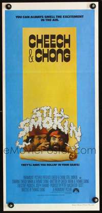 s081 STILL SMOKIN' Australian daybill movie poster '83 Cheech & Chong!