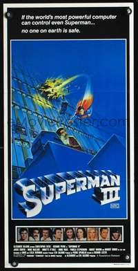 s075 SUPERMAN III Australian daybill movie poster '83 Christopher Reeve