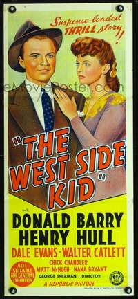 s017 WEST SIDE KID Australian daybill movie poster '43 Red Barry, Dale Evans