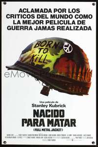 t178 FULL METAL JACKET Spanish/U.S. one-sheet movie poster '87 Stanley Kubrick