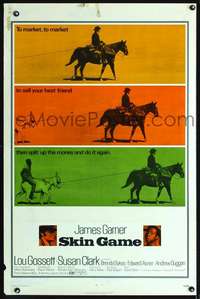 t457 SKIN GAME one-sheet movie poster '71 James Garner, Louis Gossett Jr