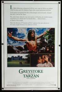 t201 GREYSTOKE one-sheet movie poster '83 Christopher Lambert as Tarzan!