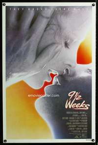 t013 9 1/2 WEEKS one-sheet movie poster '86 Mickey Rourke, Kim Basinger